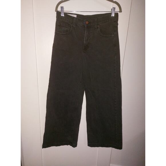 Vintage GAP High Waisted Black Wide Leg Jeans Womans 27 - Picture 4 of 8